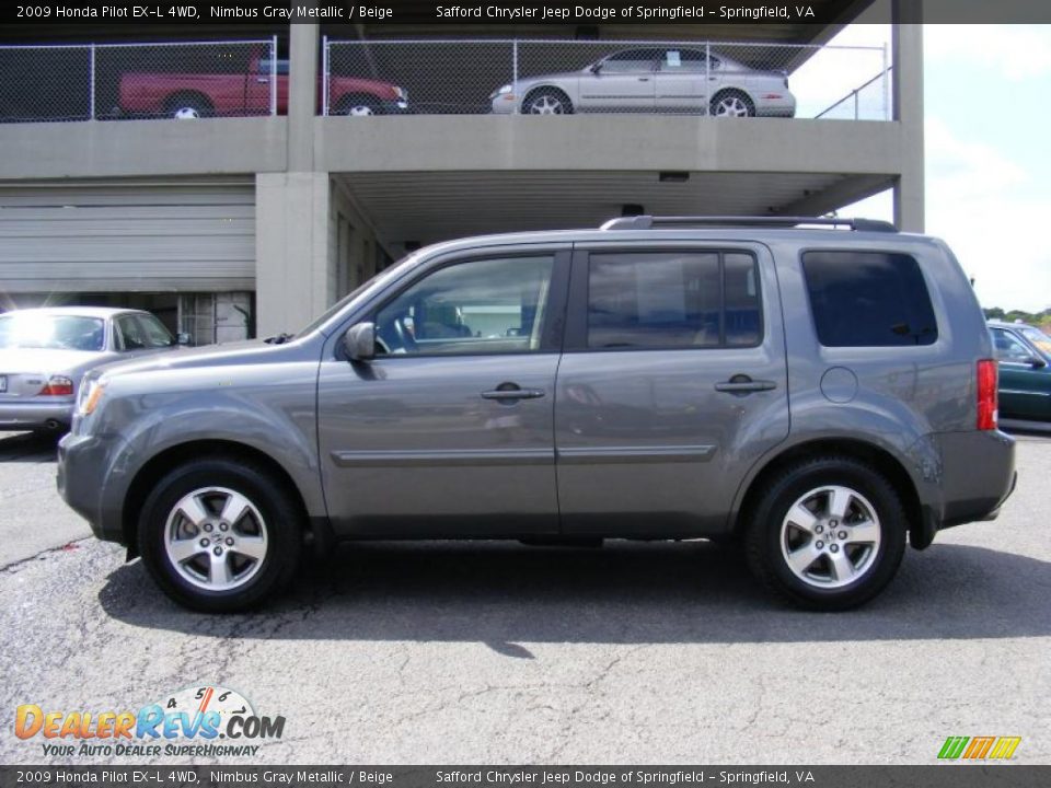 2009 Honda Pilot EX-L 4WD Nimbus Gray Metallic / Beige Photo #8