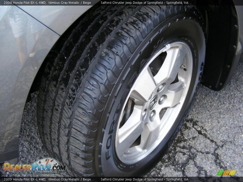 2009 Honda Pilot EX-L 4WD Nimbus Gray Metallic / Beige Photo #10