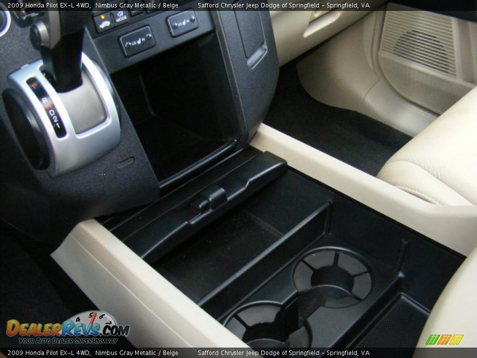 2009 Honda Pilot EX-L 4WD Nimbus Gray Metallic / Beige Photo #14
