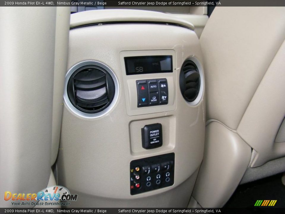 2009 Honda Pilot EX-L 4WD Nimbus Gray Metallic / Beige Photo #20
