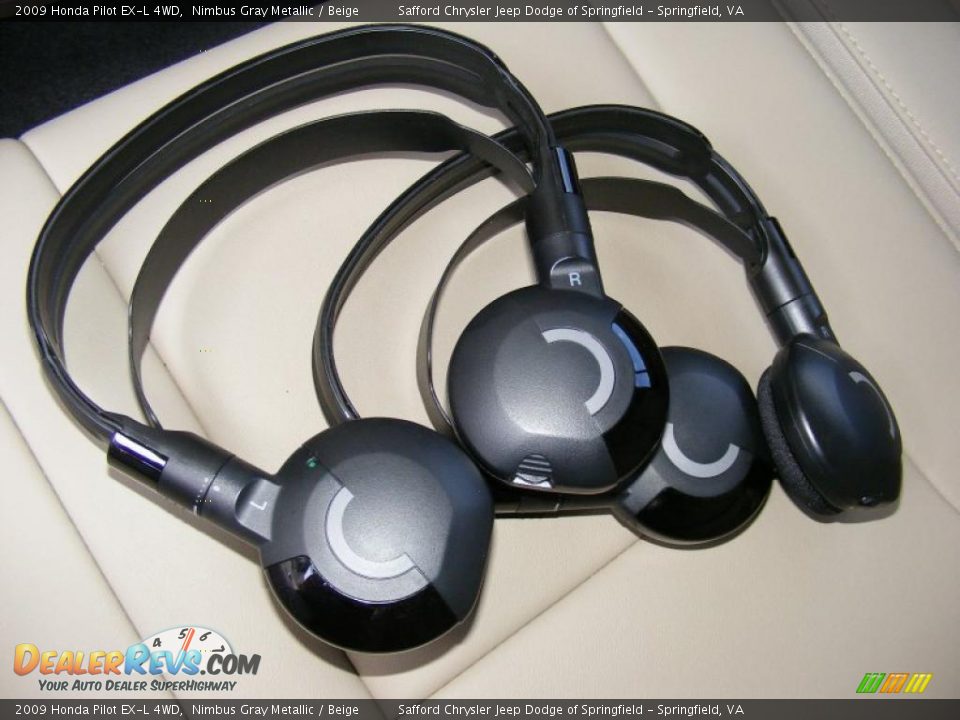 2009 Honda Pilot EX-L 4WD Nimbus Gray Metallic / Beige Photo #21