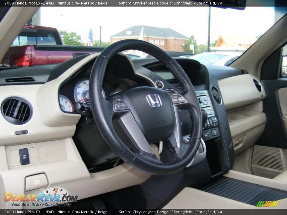2009 Honda Pilot EX-L 4WD Nimbus Gray Metallic / Beige Photo #22