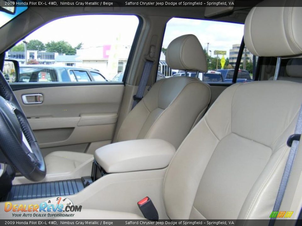 2009 Honda Pilot EX-L 4WD Nimbus Gray Metallic / Beige Photo #24