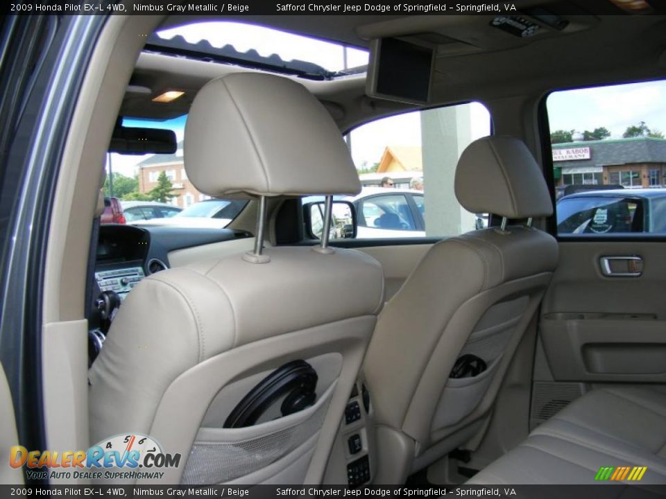 2009 Honda Pilot EX-L 4WD Nimbus Gray Metallic / Beige Photo #25