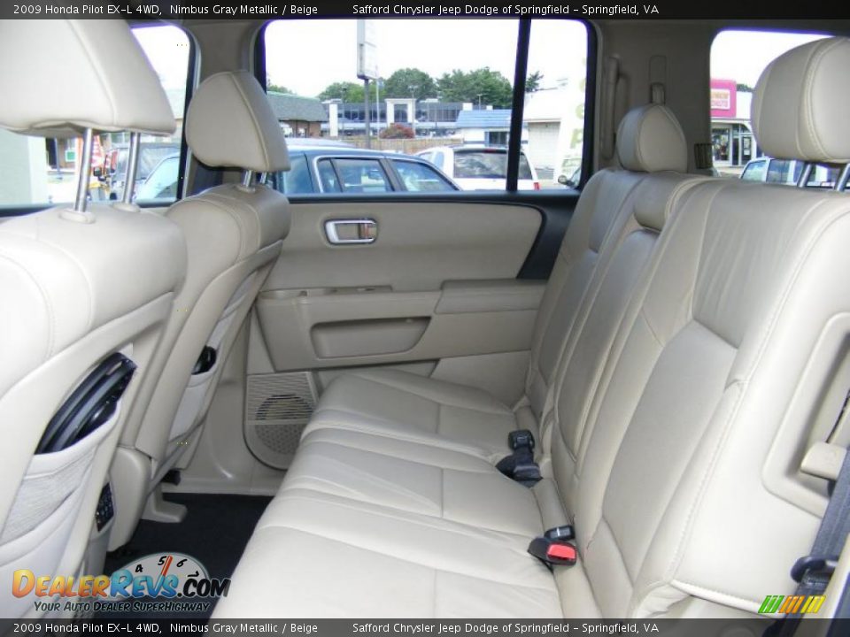 2009 Honda Pilot EX-L 4WD Nimbus Gray Metallic / Beige Photo #26