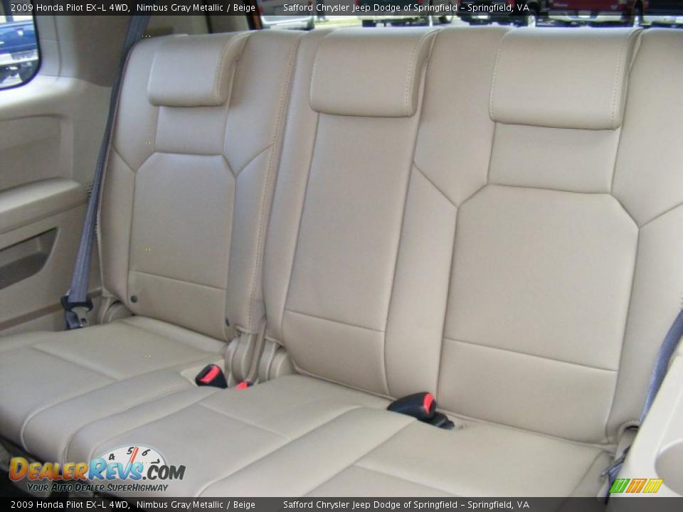 2009 Honda Pilot EX-L 4WD Nimbus Gray Metallic / Beige Photo #28