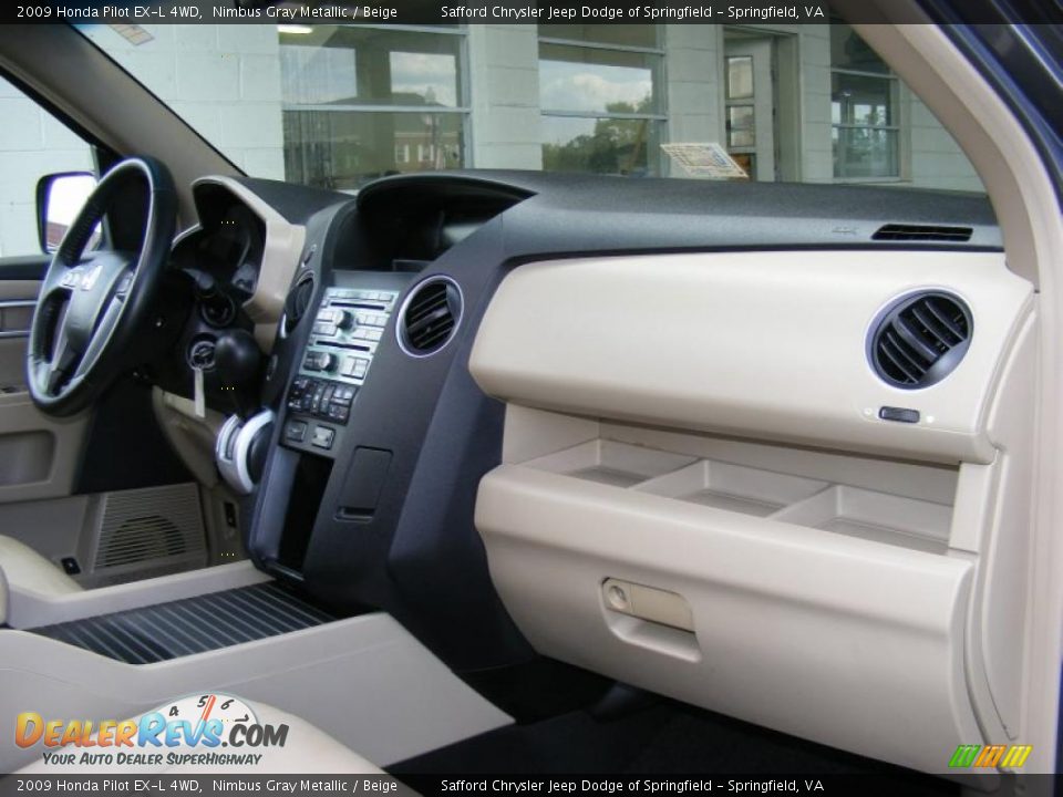 2009 Honda Pilot EX-L 4WD Nimbus Gray Metallic / Beige Photo #29