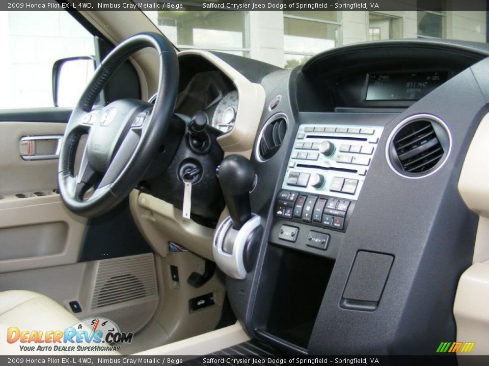 2009 Honda Pilot EX-L 4WD Nimbus Gray Metallic / Beige Photo #30