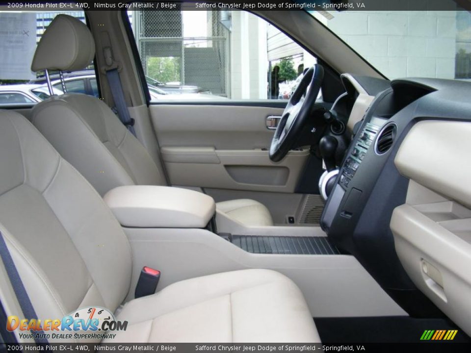 2009 Honda Pilot EX-L 4WD Nimbus Gray Metallic / Beige Photo #31