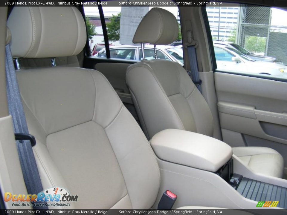 2009 Honda Pilot EX-L 4WD Nimbus Gray Metallic / Beige Photo #32