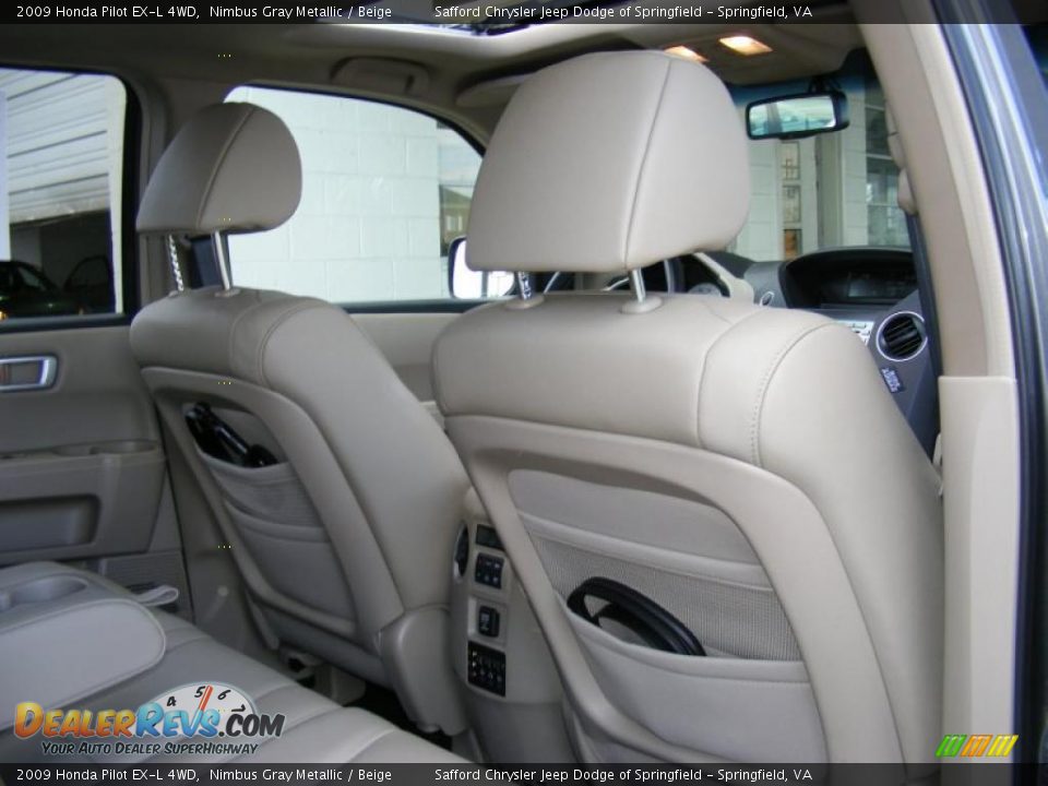 2009 Honda Pilot EX-L 4WD Nimbus Gray Metallic / Beige Photo #33