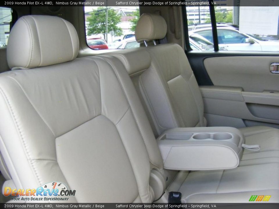 2009 Honda Pilot EX-L 4WD Nimbus Gray Metallic / Beige Photo #35