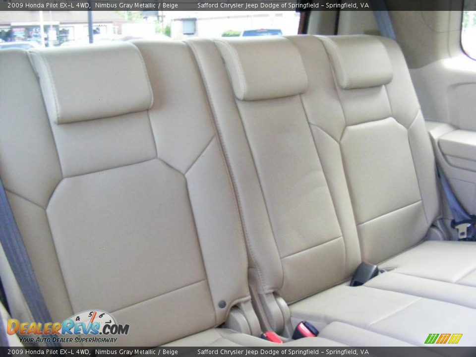 2009 Honda Pilot EX-L 4WD Nimbus Gray Metallic / Beige Photo #36