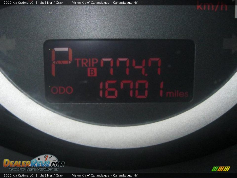 2010 Kia Optima LX Bright Silver / Gray Photo #3