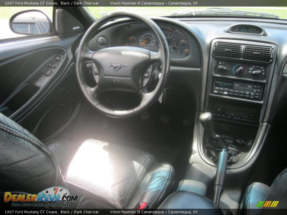 1997 Ford Mustang GT Coupe Black / Dark Charcoal Photo #6