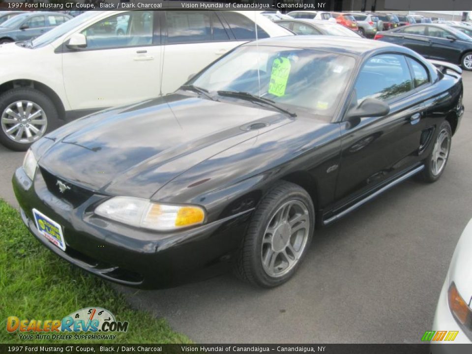 1997 Ford Mustang GT Coupe Black / Dark Charcoal Photo #9