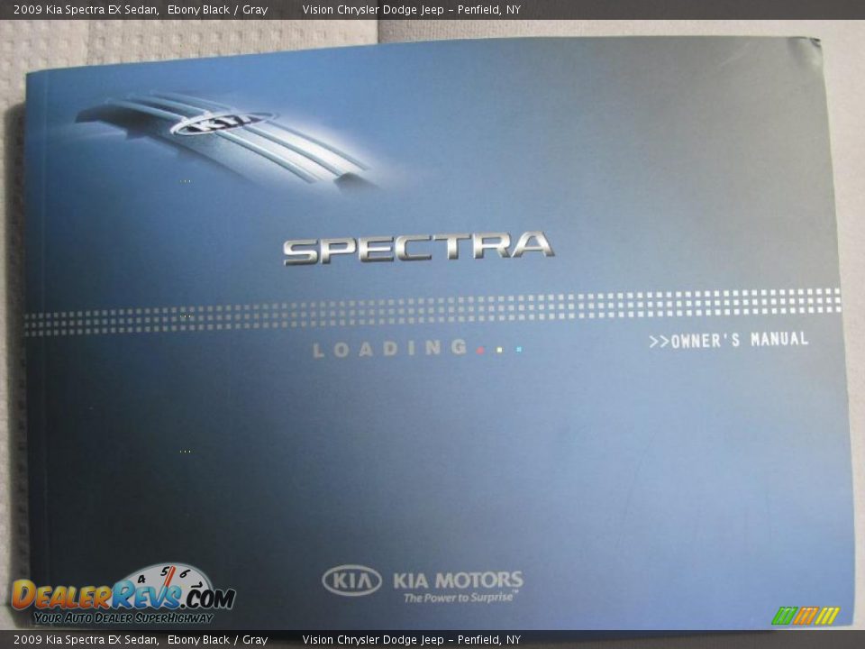 2009 Kia Spectra EX Sedan Ebony Black / Gray Photo #4