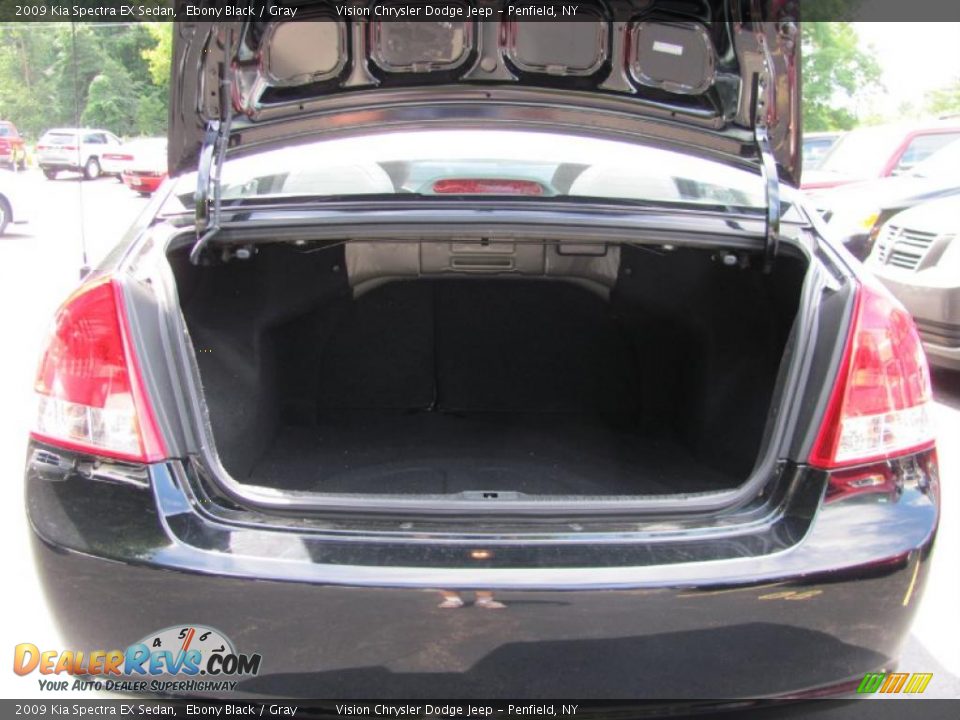 2009 Kia Spectra EX Sedan Ebony Black / Gray Photo #7