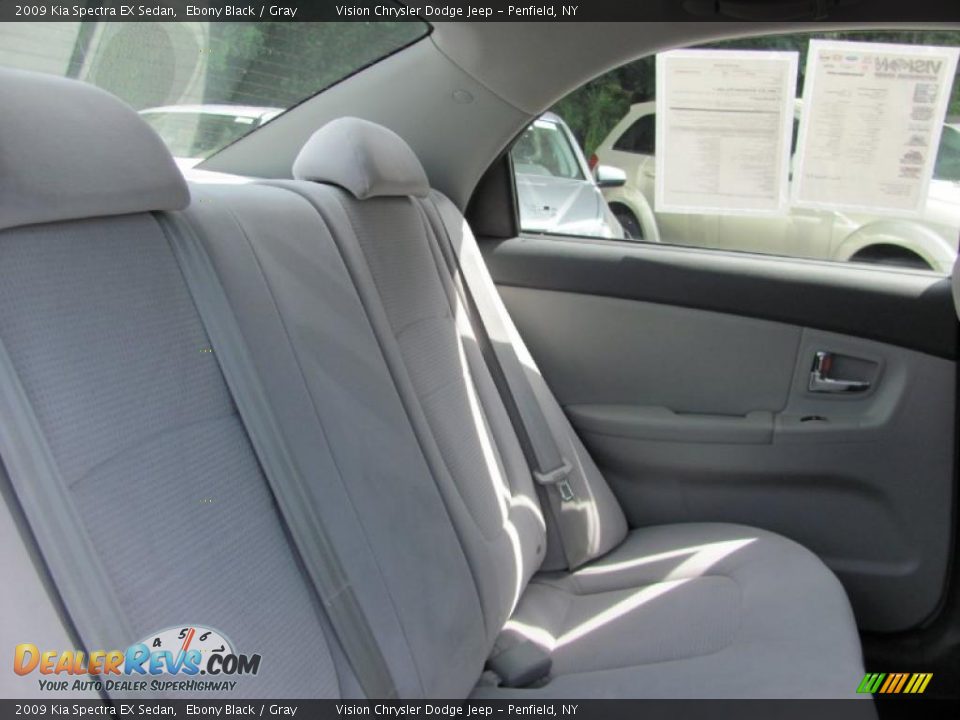 2009 Kia Spectra EX Sedan Ebony Black / Gray Photo #9