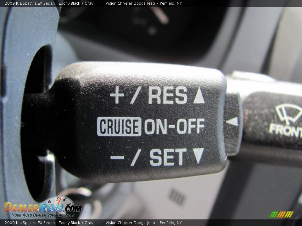 2009 Kia Spectra EX Sedan Ebony Black / Gray Photo #10