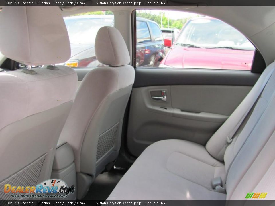 2009 Kia Spectra EX Sedan Ebony Black / Gray Photo #21