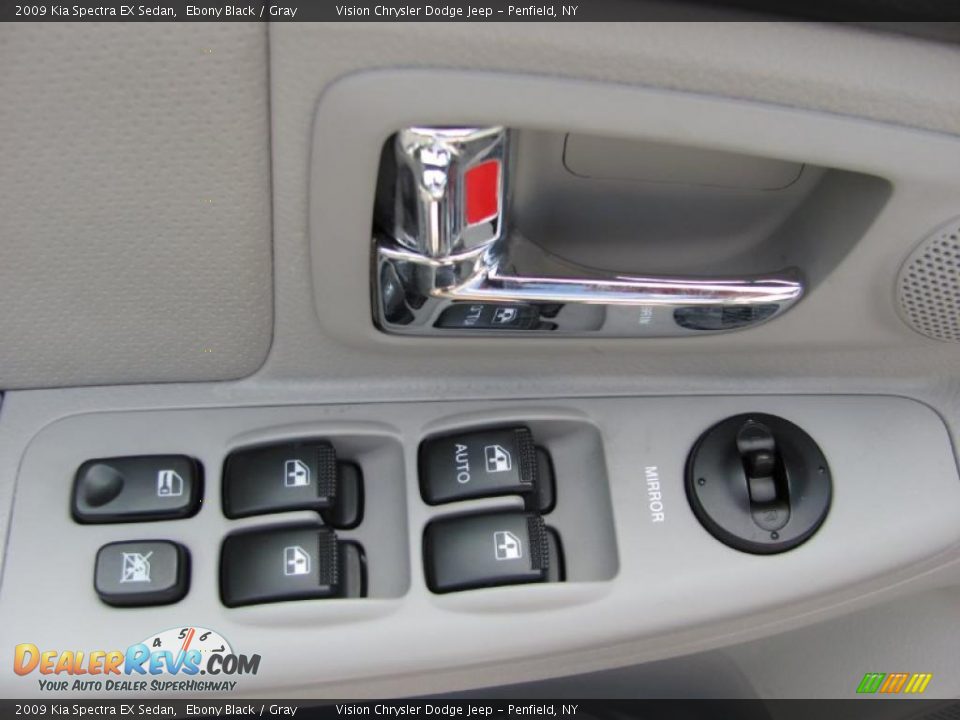 2009 Kia Spectra EX Sedan Ebony Black / Gray Photo #23