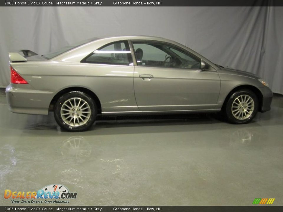 2005 Honda Civic EX Coupe Magnesium Metallic / Gray Photo #4