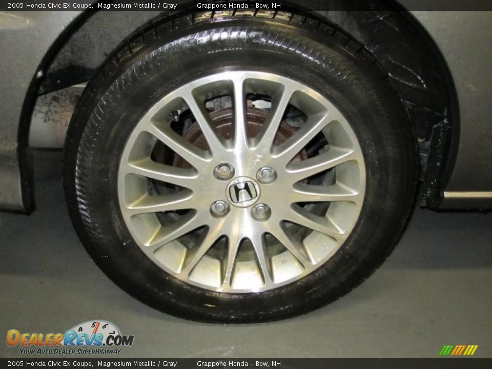 2005 Honda Civic EX Coupe Magnesium Metallic / Gray Photo #7