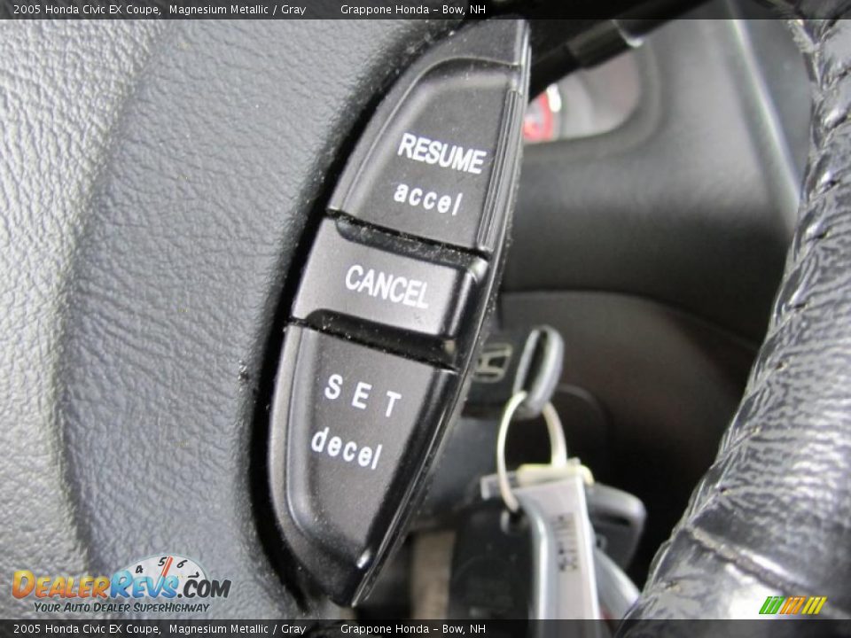 2005 Honda Civic EX Coupe Magnesium Metallic / Gray Photo #13