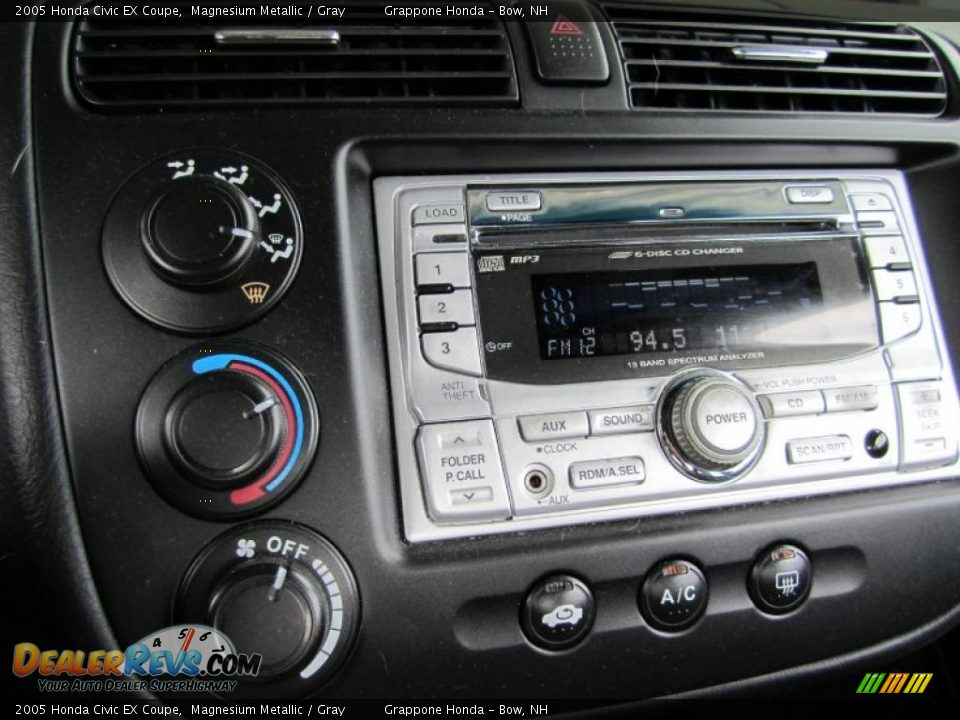 2005 Honda Civic EX Coupe Magnesium Metallic / Gray Photo #14
