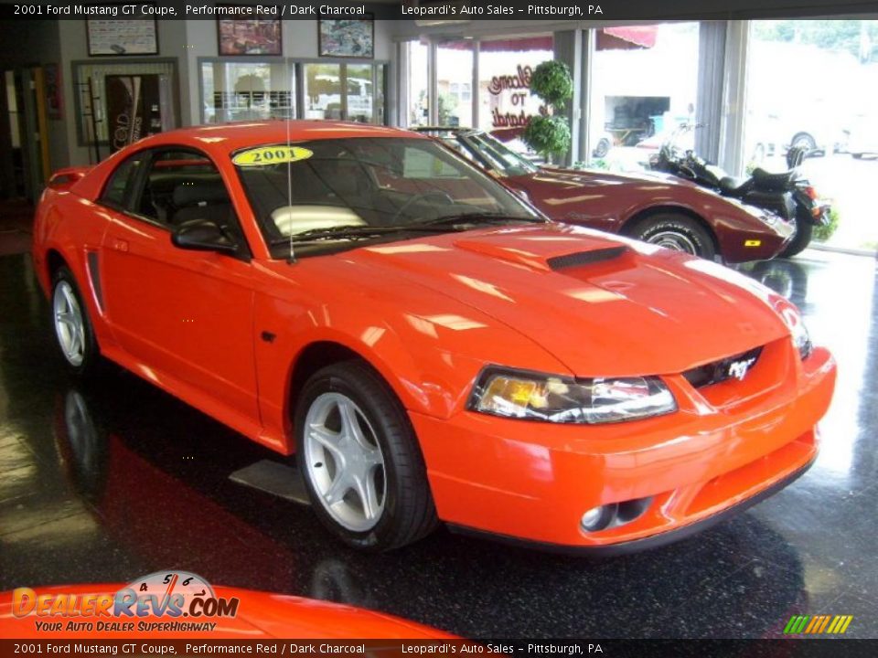 2001 Ford Mustang GT Coupe Performance Red / Dark Charcoal Photo #1