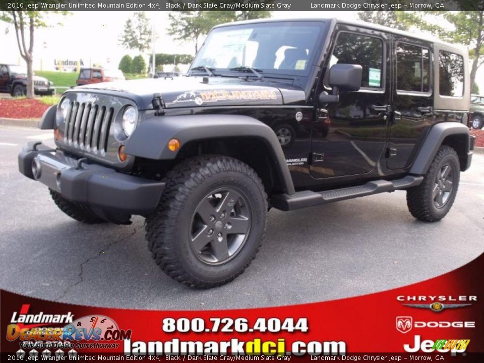 2010 Jeep Wrangler Unlimited Mountain Edition 4x4 Black / Dark Slate Gray/Medium Slate Gray Photo #1