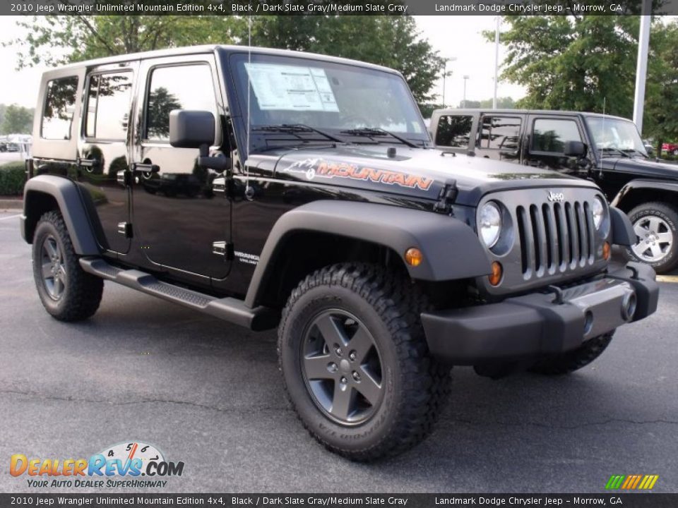 2010 Jeep Wrangler Unlimited Mountain Edition 4x4 Black / Dark Slate Gray/Medium Slate Gray Photo #4