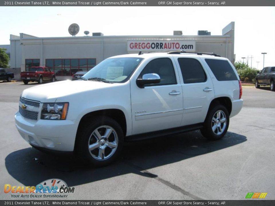 2011 Chevrolet Tahoe LTZ White Diamond Tricoat / Light Cashmere/Dark Cashmere Photo #1