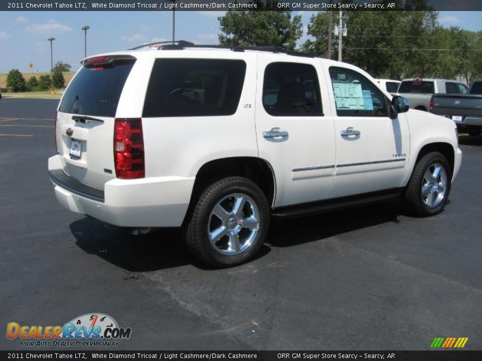 2011 Chevrolet Tahoe LTZ White Diamond Tricoat / Light Cashmere/Dark Cashmere Photo #5