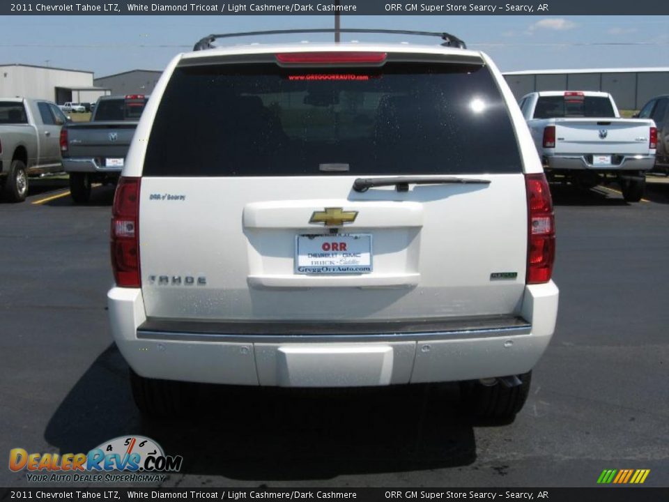 2011 Chevrolet Tahoe LTZ White Diamond Tricoat / Light Cashmere/Dark Cashmere Photo #6