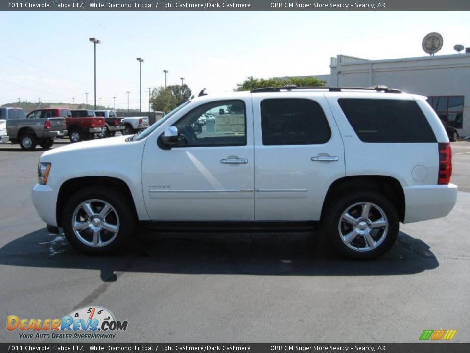 2011 Chevrolet Tahoe LTZ White Diamond Tricoat / Light Cashmere/Dark Cashmere Photo #8