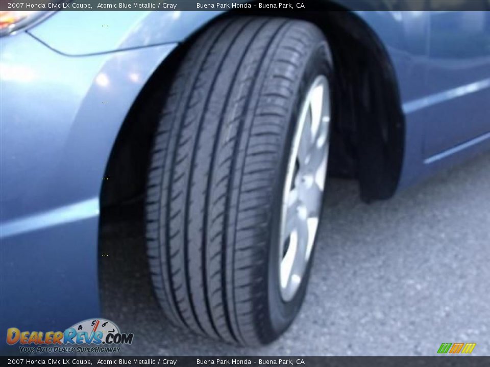 2007 Honda Civic LX Coupe Atomic Blue Metallic / Gray Photo #10