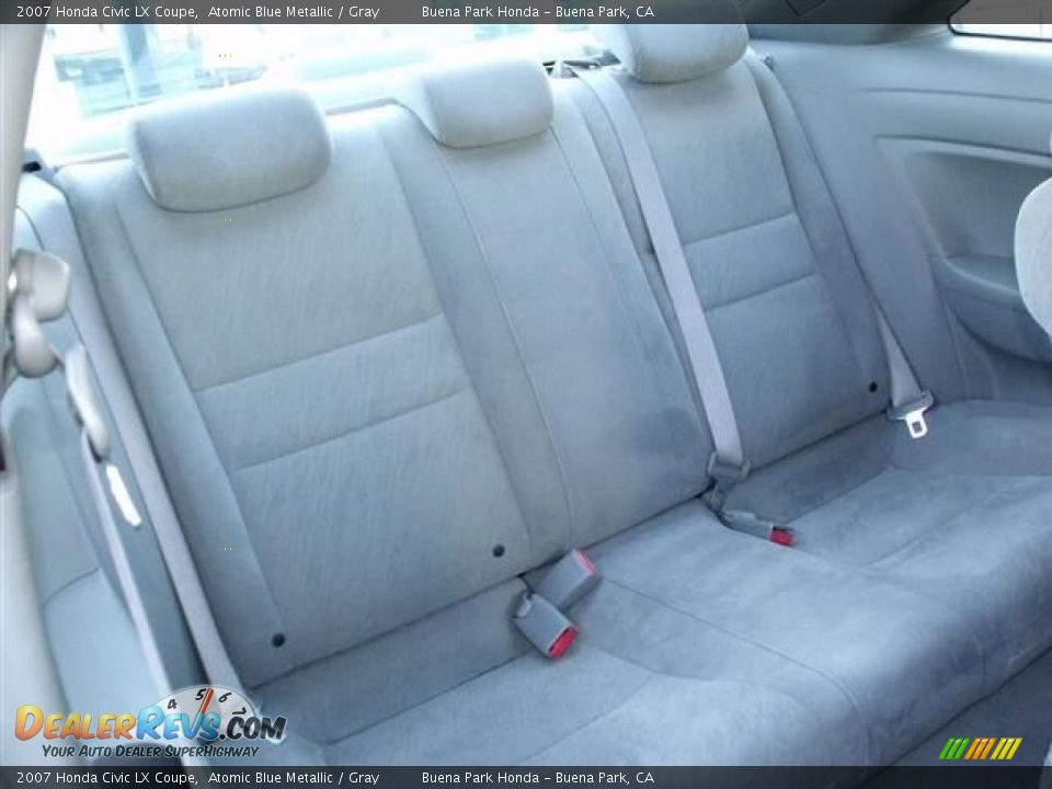 2007 Honda Civic LX Coupe Atomic Blue Metallic / Gray Photo #11