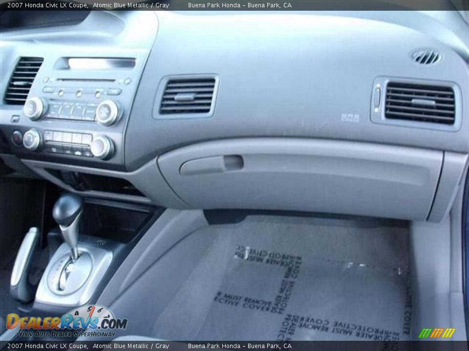 2007 Honda Civic LX Coupe Atomic Blue Metallic / Gray Photo #12