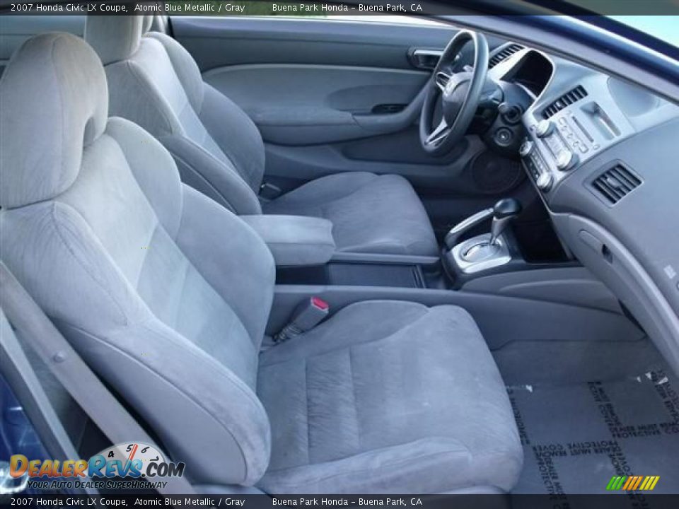 2007 Honda Civic LX Coupe Atomic Blue Metallic / Gray Photo #13