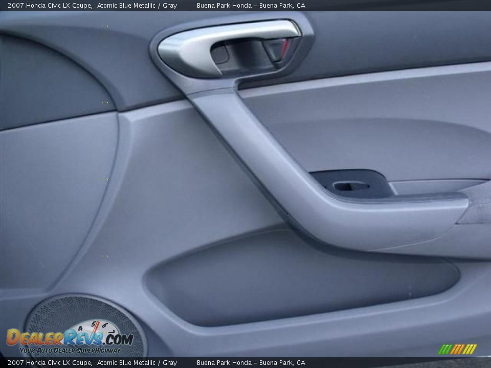 2007 Honda Civic LX Coupe Atomic Blue Metallic / Gray Photo #14