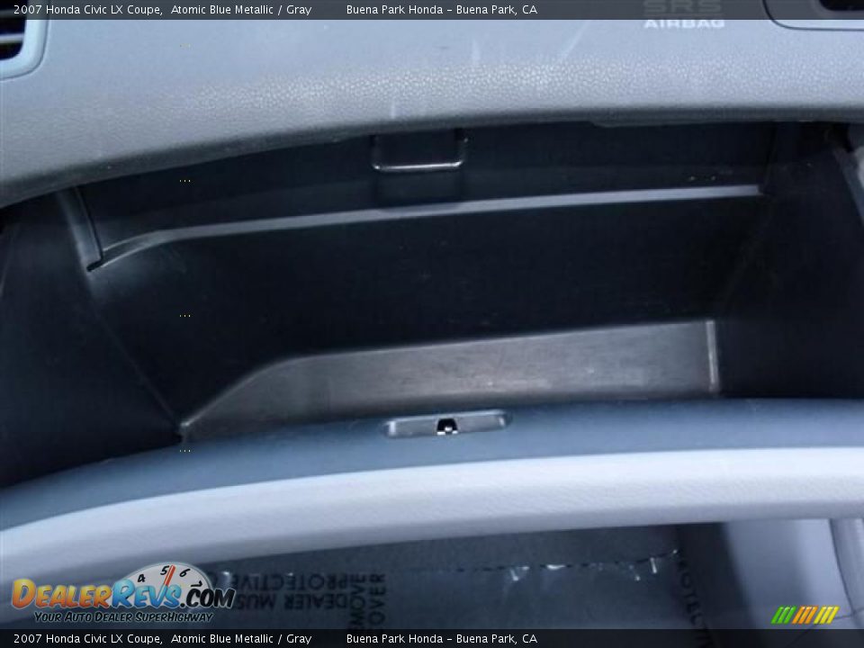 2007 Honda Civic LX Coupe Atomic Blue Metallic / Gray Photo #15