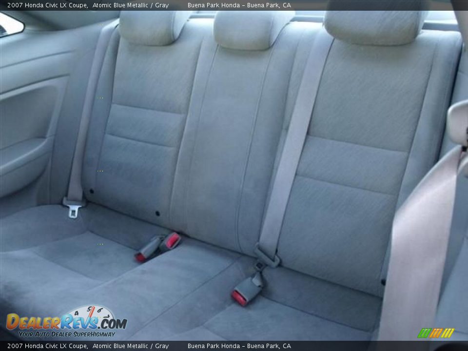2007 Honda Civic LX Coupe Atomic Blue Metallic / Gray Photo #16