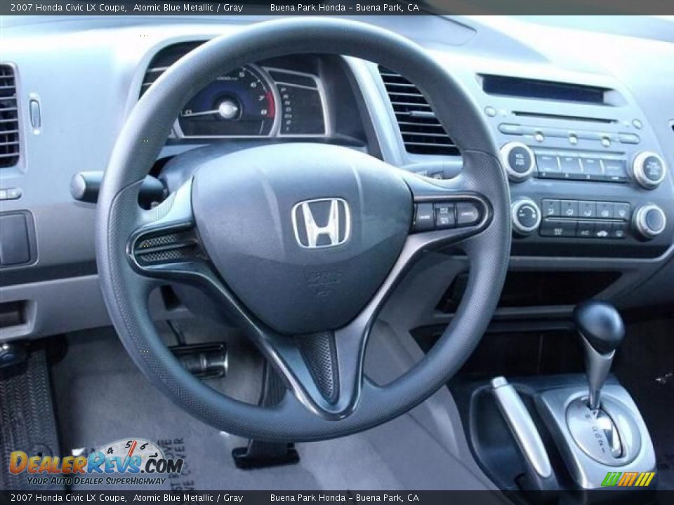 2007 Honda Civic LX Coupe Atomic Blue Metallic / Gray Photo #17