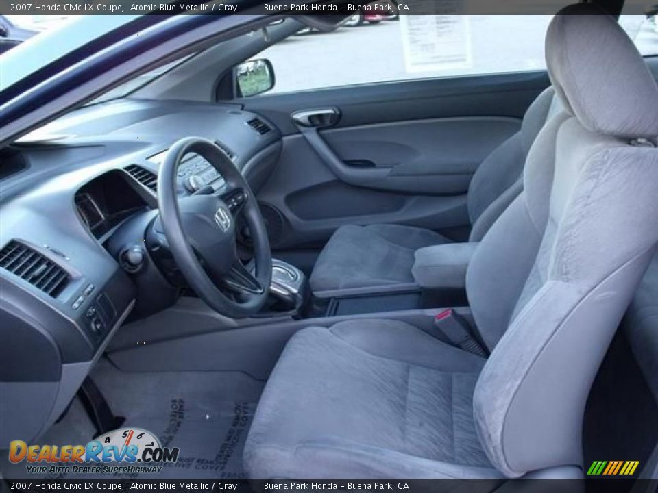 2007 Honda Civic LX Coupe Atomic Blue Metallic / Gray Photo #18