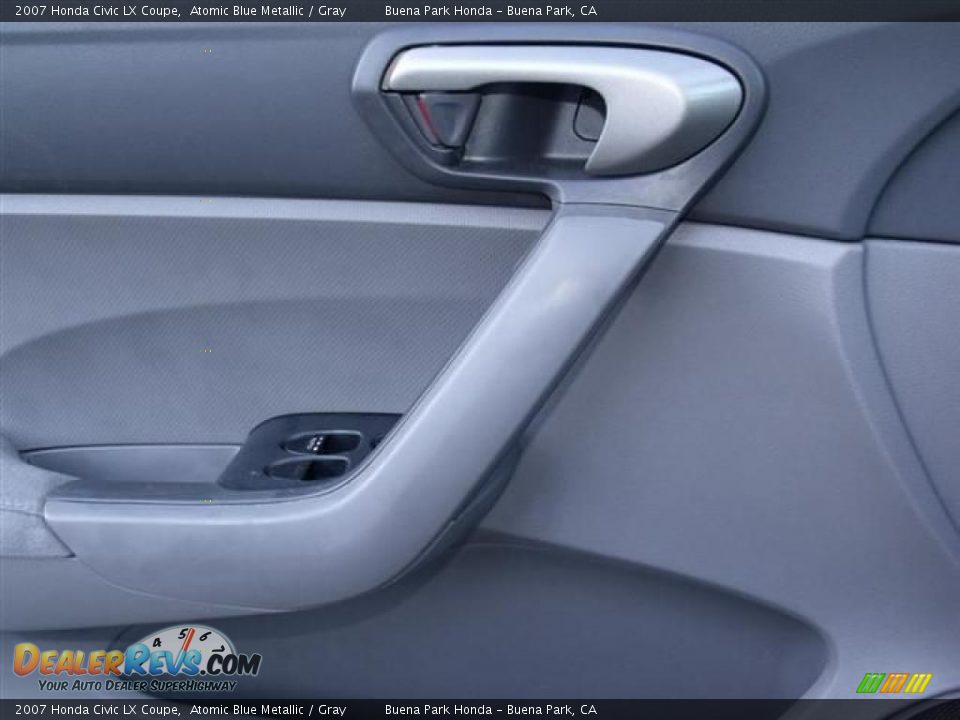 2007 Honda Civic LX Coupe Atomic Blue Metallic / Gray Photo #19