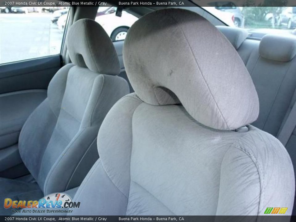 2007 Honda Civic LX Coupe Atomic Blue Metallic / Gray Photo #21
