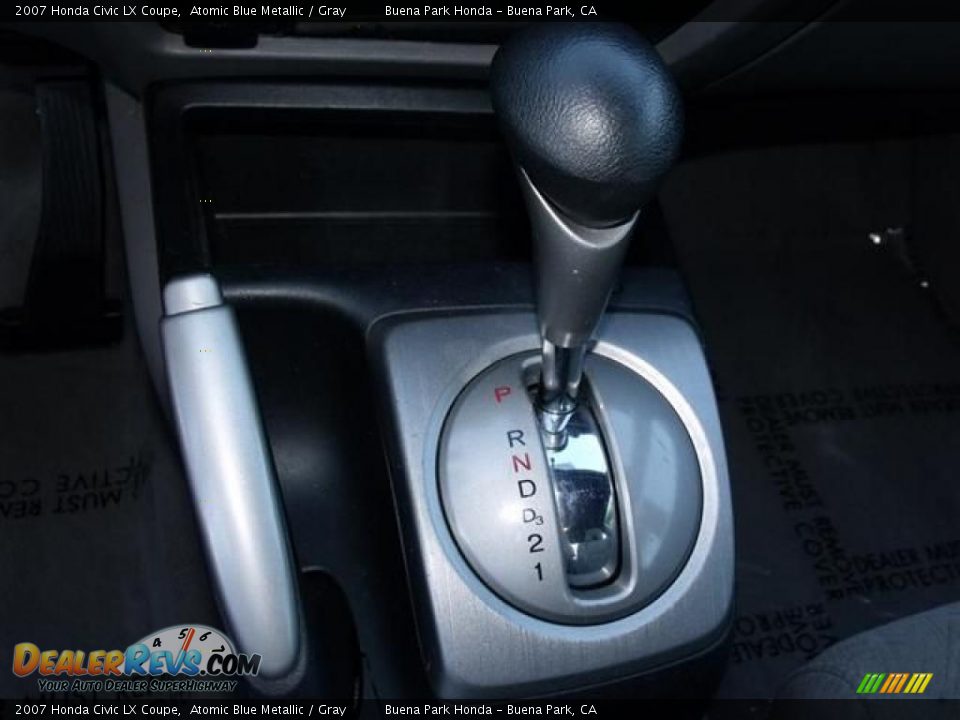 2007 Honda Civic LX Coupe Atomic Blue Metallic / Gray Photo #24