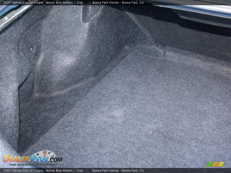 2007 Honda Civic LX Coupe Atomic Blue Metallic / Gray Photo #26